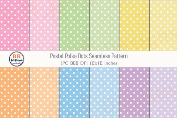 Download Pastel Polka Dots Seamless Pattern Paper - Sea Collection