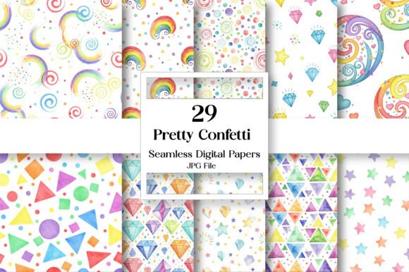 Download Pretty Confetti Seamless Digital Paper - Sea Collection
