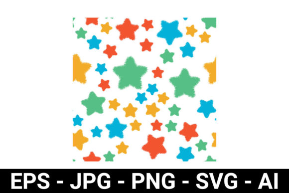 Download Colorful Stars Seamless Pattern - Sea Collection