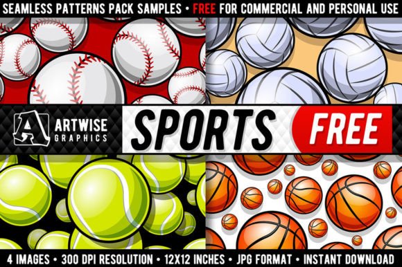 Download Free Sports Balls Seamless Pattern - Sea Collection