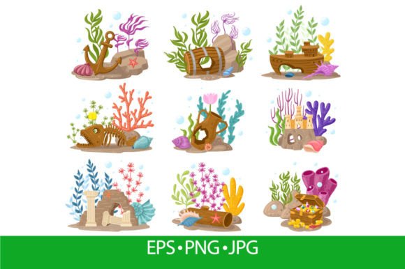 Download Cartoon Aquarium Decorations, Marine Sea - Sea Collection
